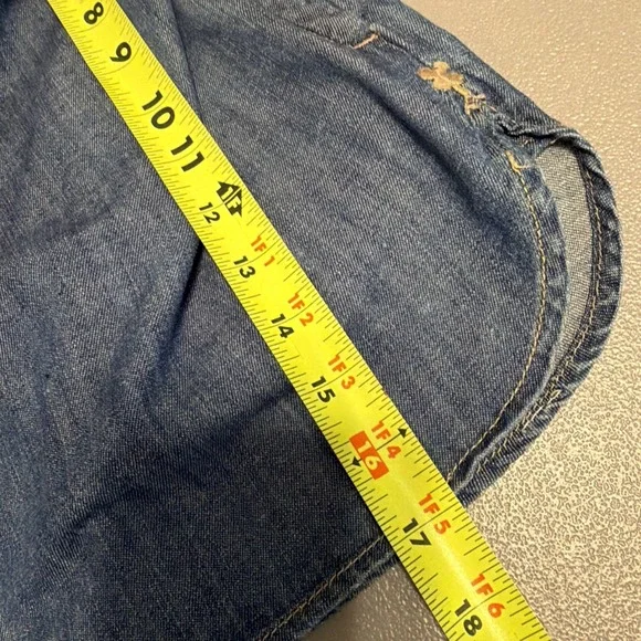 Lucky Brand Women's Denim Retro tank top Size Small Boho Festival - Picture 8 of 8